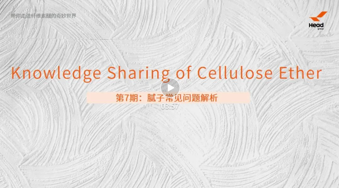 帶你走進纖維素醚的奇妙世界 | 第7期:膩子常見問題解析